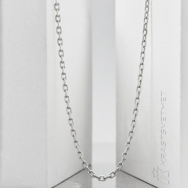 Цепь из платины, плетение «Ролло»